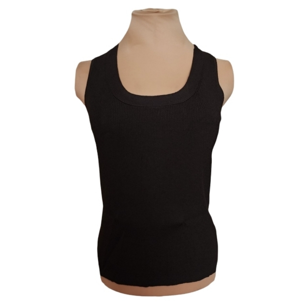 Kate Hill Brown‎ Sleeveless Ribbed Knit Tank Top Women's Medium Petite